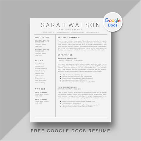 google sheets resume template|google docs resume template 2023.